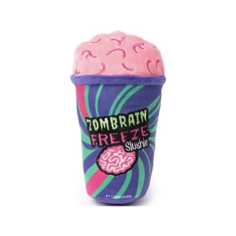 FuzzYard Halloween Zombrain Freeze Slushie Plush Dog Toy