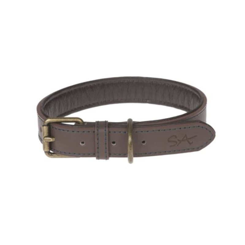 Sophie Allport Woof Leather Dog Collar