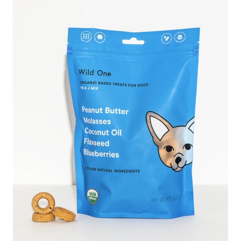 Wild One Organic Baked Dog Treats (PB & J Mix)