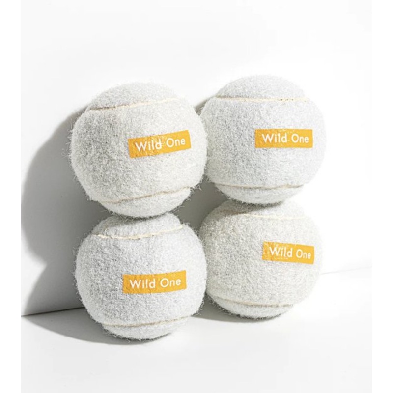 Wild One Tennis Balls Set Dog Toy (White)