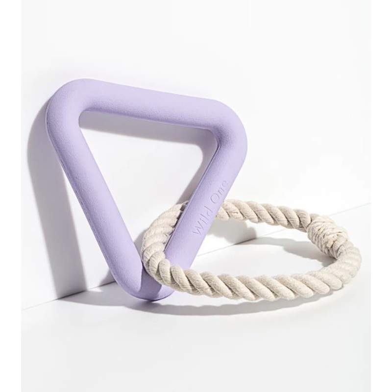 Wild One Triangle Tug Dog Chew Toy (Lilac)