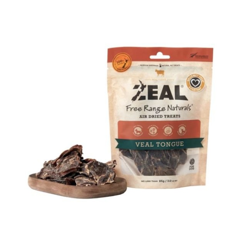 Zeal Free Range Air Dried Dog Treats (Veal Tongue)