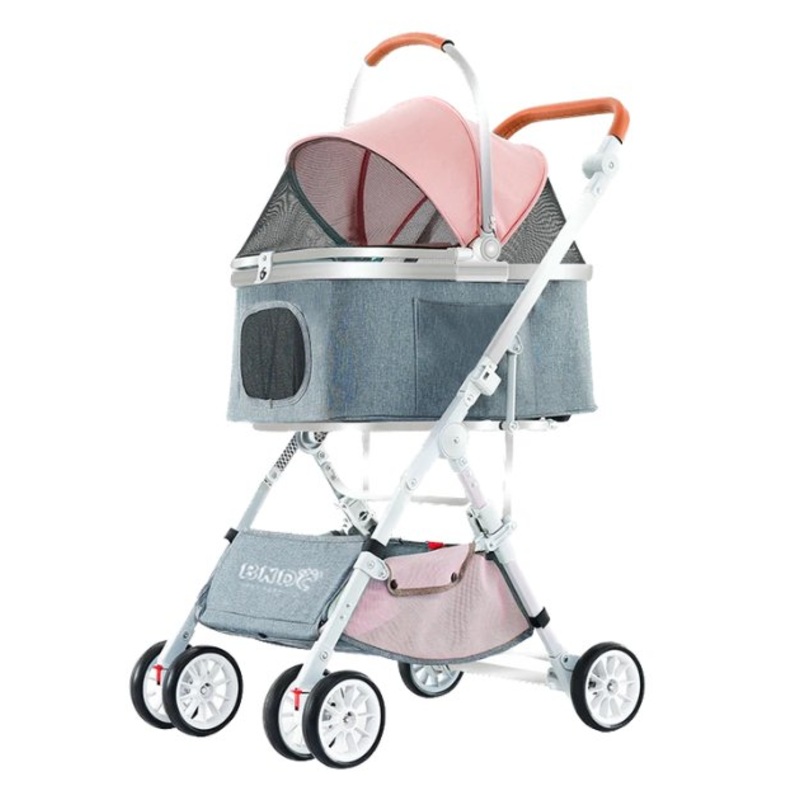 BNDC 103 Pram & Stroller For Dogs & Cats (Pink)