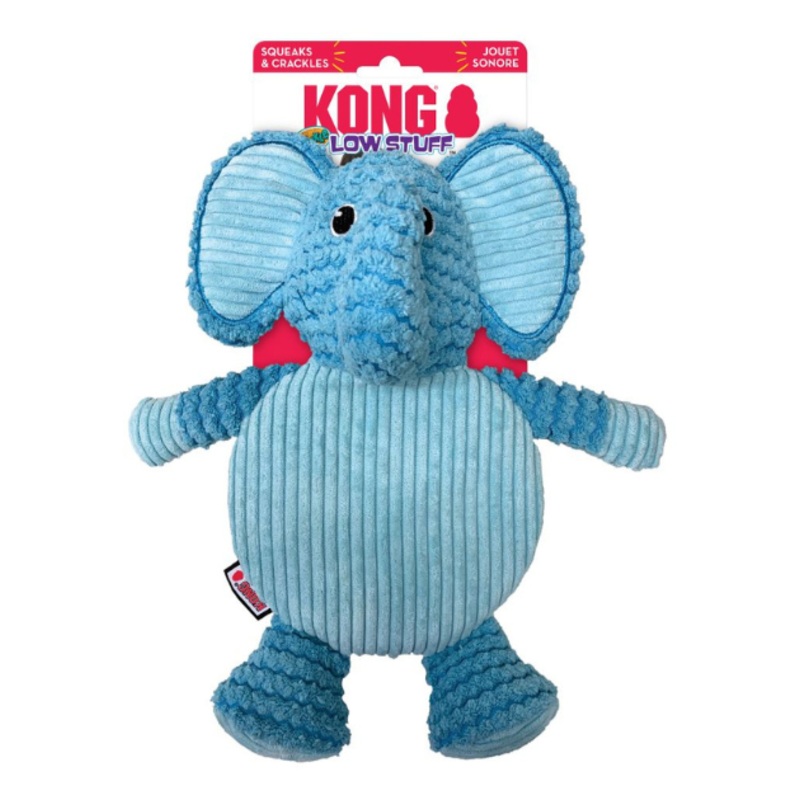 Kong Low Stuff Elephant Crackle Tummiez Dog Toy