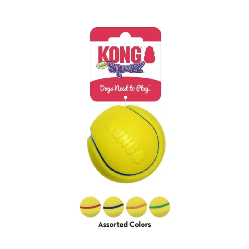 Kong Squeezz Tennis Ball Dog Toy (Assorted Colour Individual)