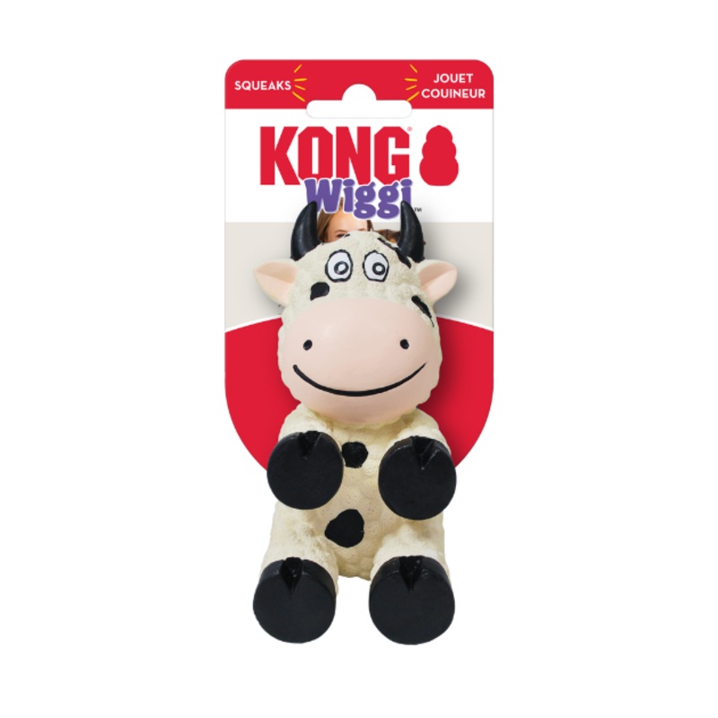 Kong Wiggi Cow Dog Toy
