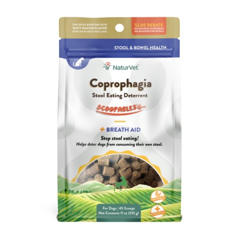 NaturVet Scoopables (Tiny Bites With Bacon Flavour) Coprophagia Stool Eating Deterrent Dog Supplement