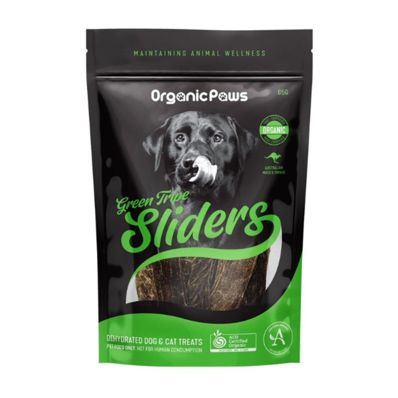 Organic Paws Dehydrated Dogs & Cats Treats (Green Tripe Sliders)