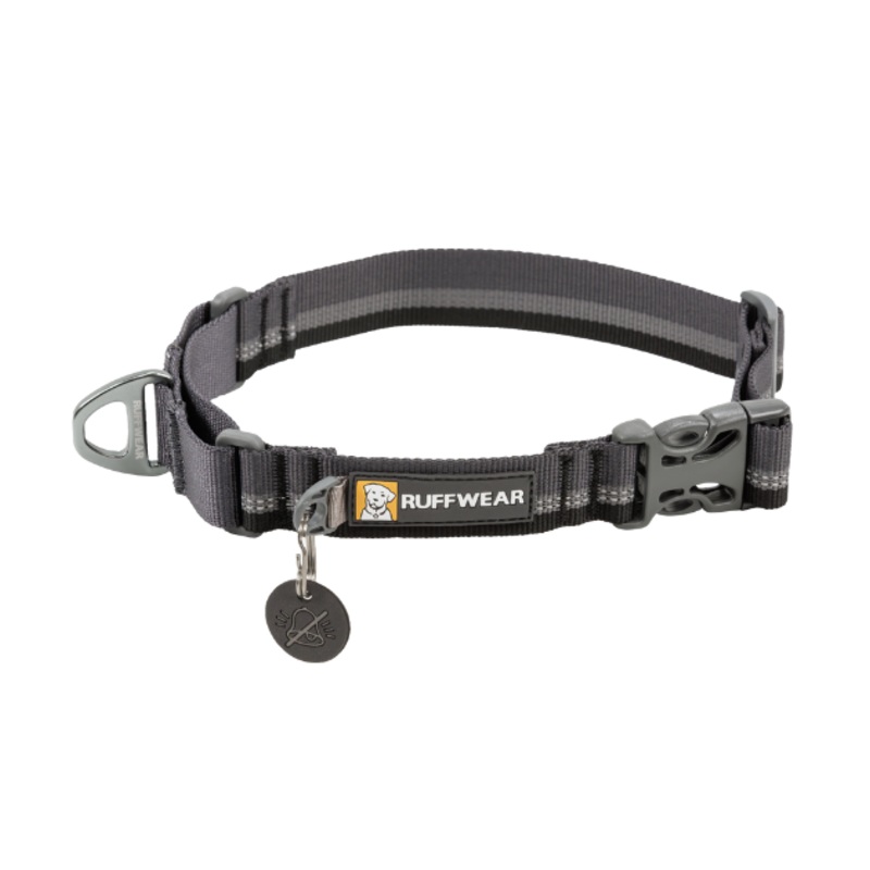 Ruffwear Web Reaction Reflective Buckled Martingale Dog Collar (Basalt Gray)