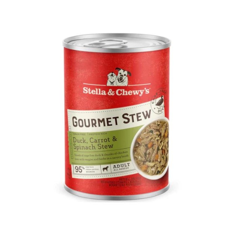 Stella & Chewys Grain Free Gourmet Stew Wet Dog Food (Duck, Carrot & Spinach)