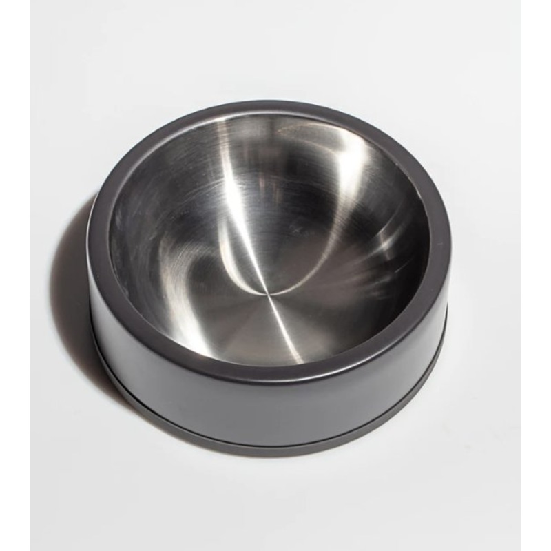 Wild One Nonslip Stainless Steel Dog Bowl (Black)