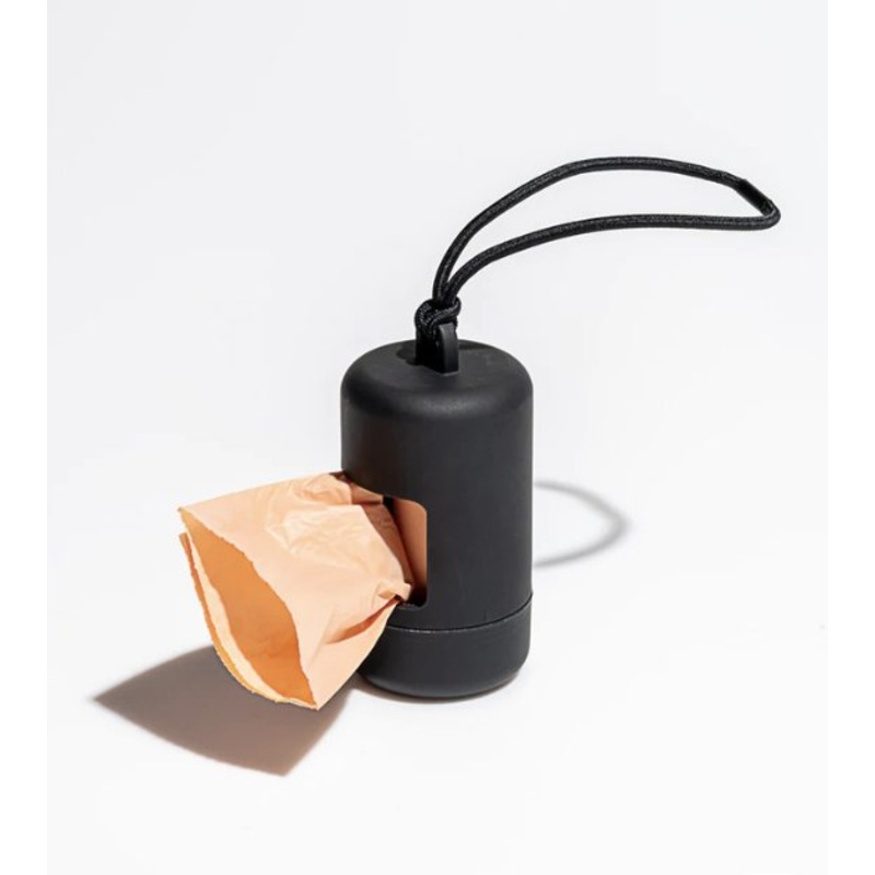 Wild One Poop Bag Carrier and Roll (Black)
