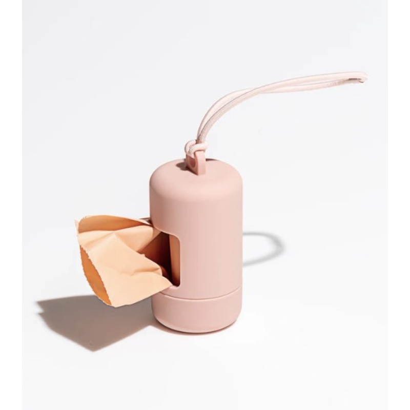 Wild One Poop Bag Carrier and Roll (Blush)