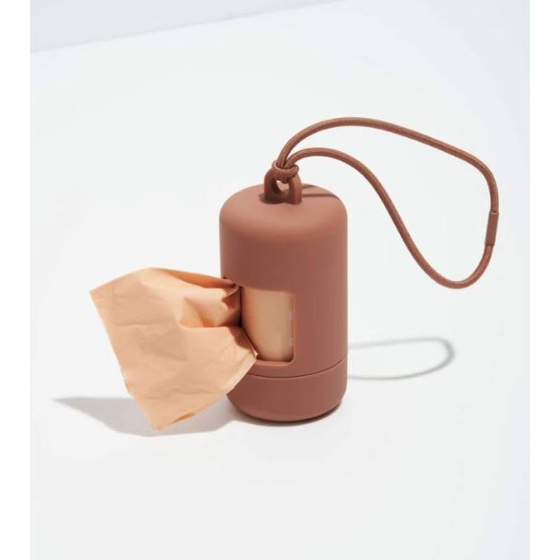 Wild One Poop Bag Carrier and Roll (Cocoa)