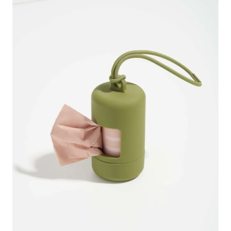 Wild One Poop Bag Carrier and Roll (Moss)