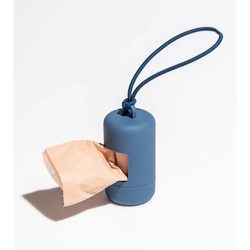 Wild One Poop Bag Carrier and Roll (Navy)