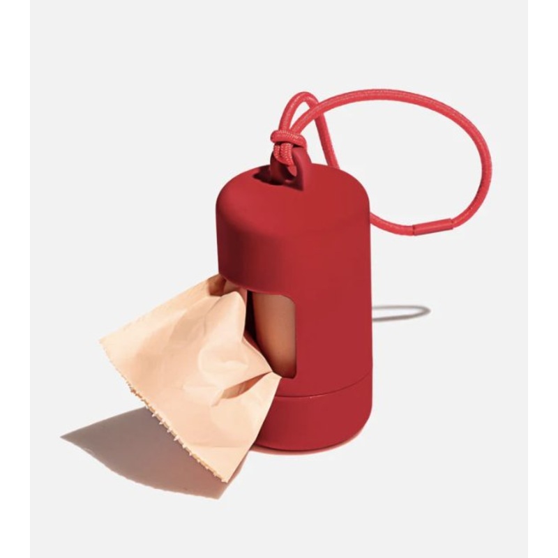Wild One Poop Bag Carrier and Roll (Strawberry)