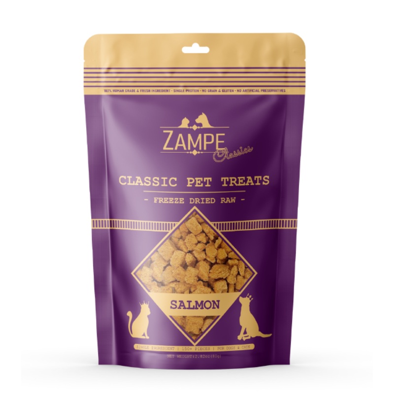 Zampe Freeze Dried Raw Treats (Salmon) for Dogs and Cats