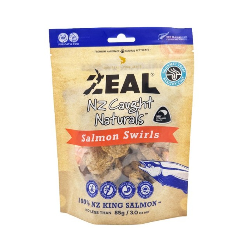 Zeal Wild Caught Naturals Freeze Dried Cat and Dog Treats (Salmon Swirls)