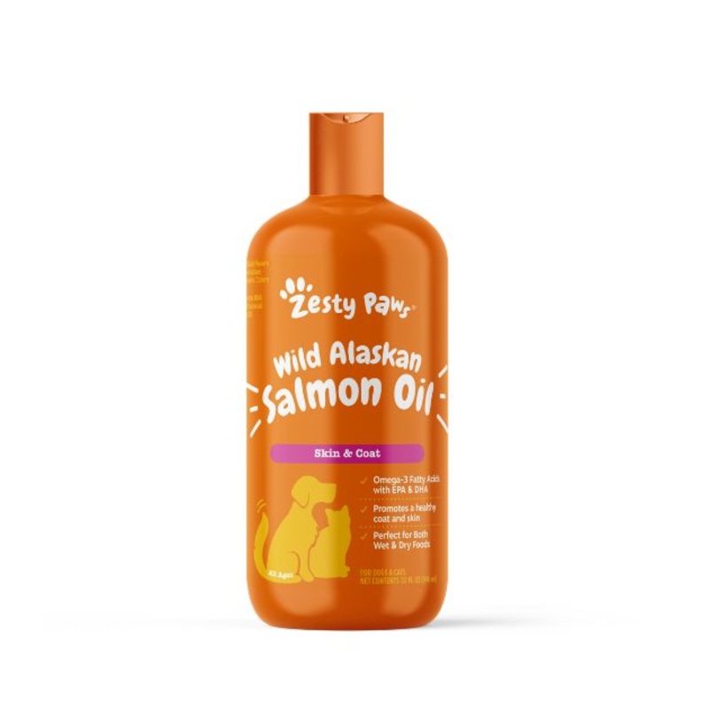 Zesty Paws Wild Alaskan Salmon Oil Formula Supplements for Dogs and Cats