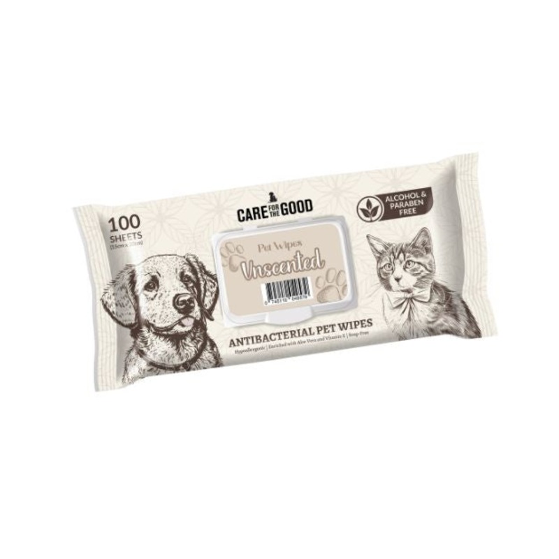 $0.80 ONLY [PWP SPECIAL]: Care For The Good Antibacterial Wipes For Dogs & Cats (Unscented)