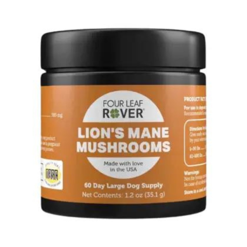 Four Leaf Rover Lion's Mane Mushrooms Supplements for Dogs