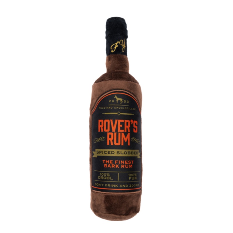 FuzzYard Squeaky Booze Plush Dog Toy (Rover's Rum)