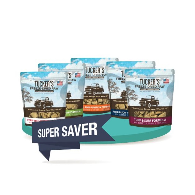 Tucker's Complete & Balanced Freeze-Dried Raw Dog Food (3-Pack Saver Bundle)