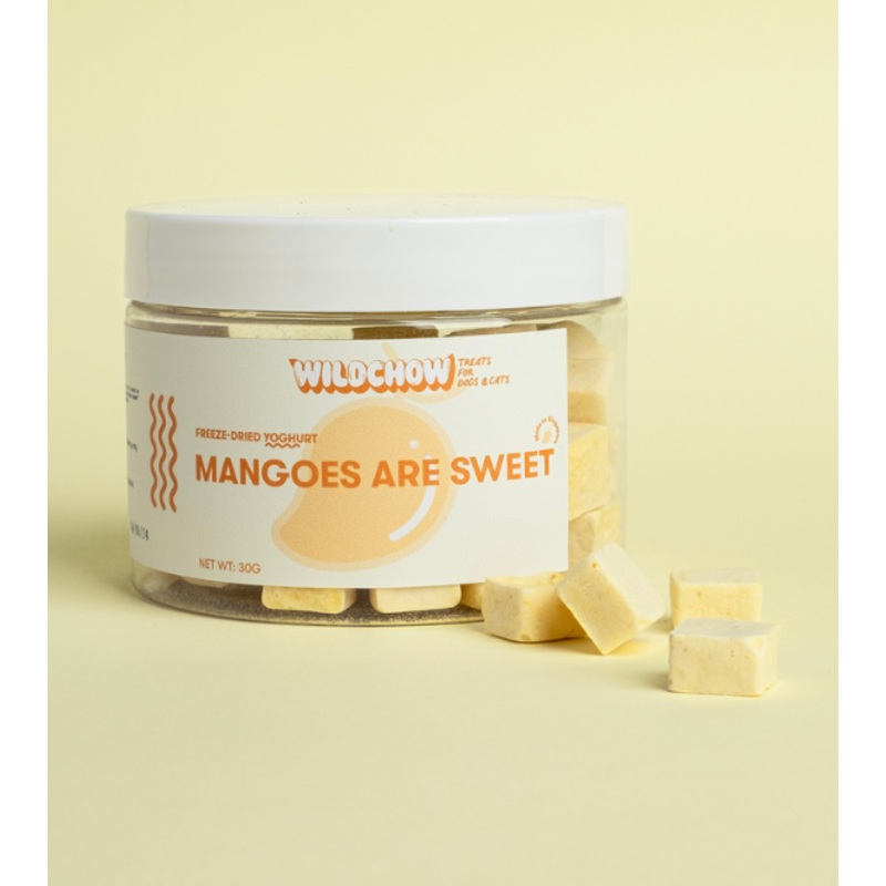 WildChow Freeze Dried Greek Yoghurt Dog Treats (Mangoes Are Sweet)