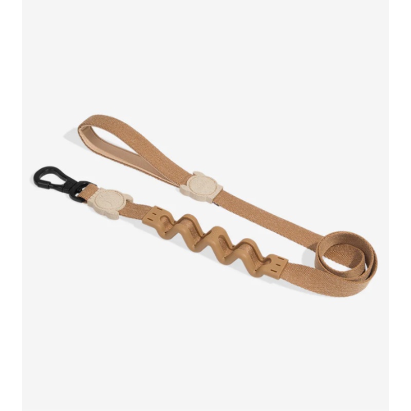 Zee.Dog Naturals Collection Shock-Absorbing Dog Ruff Leash (Dune)