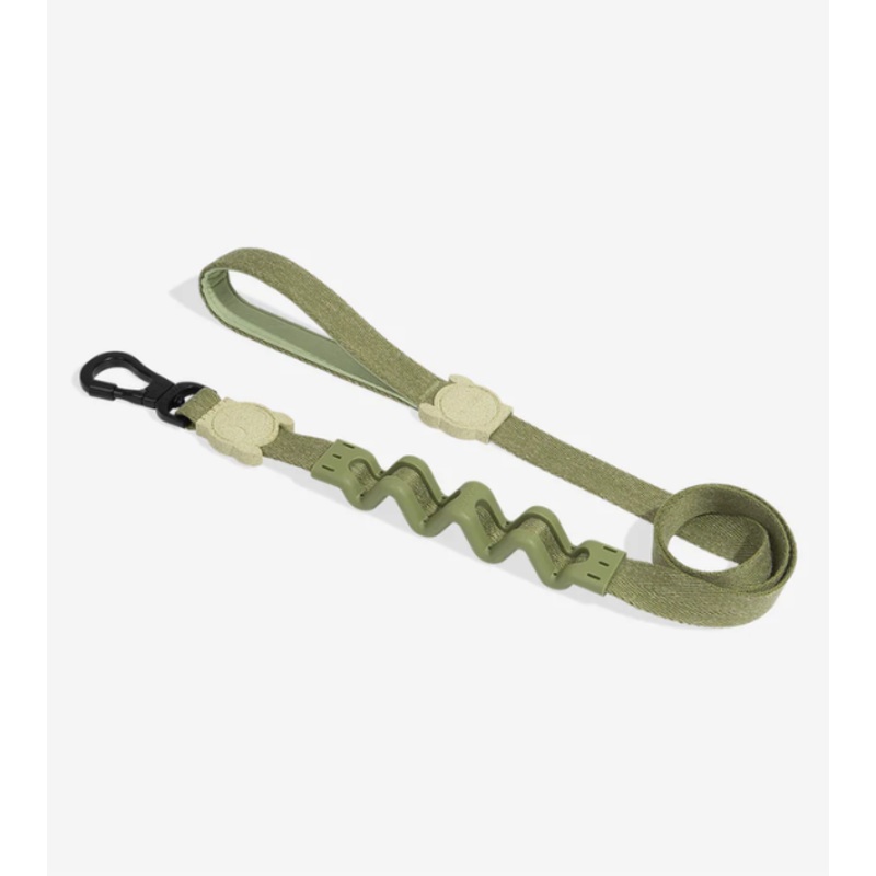 Zee.Dog Naturals Collection Shock-Absorbing Dog Ruff Leash (Moss)