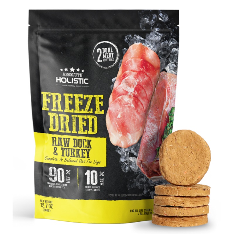 Absolute Holistic Freeze Dried Patties Dog Food (Duck & Turkey)