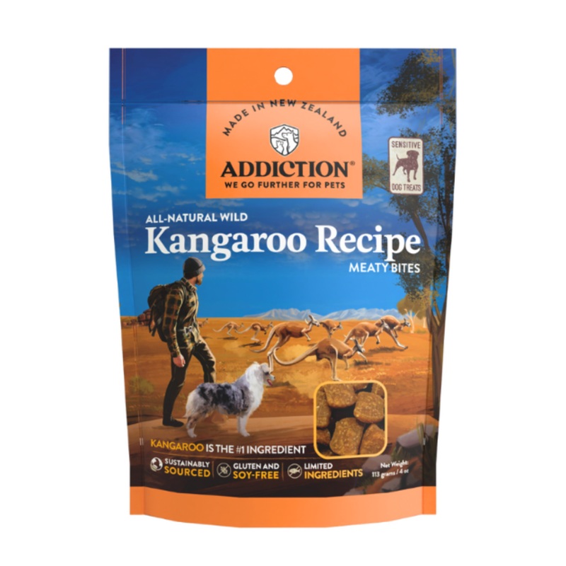 Addiction Grain-Free Meaty Bites Dog Treats (Kangaroo Recipe)