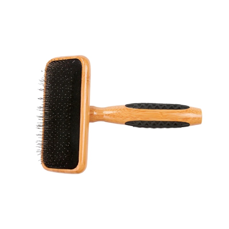 Bass De-matting Slicker Style FIRM Pet Brush (Striped or Dark Finish)