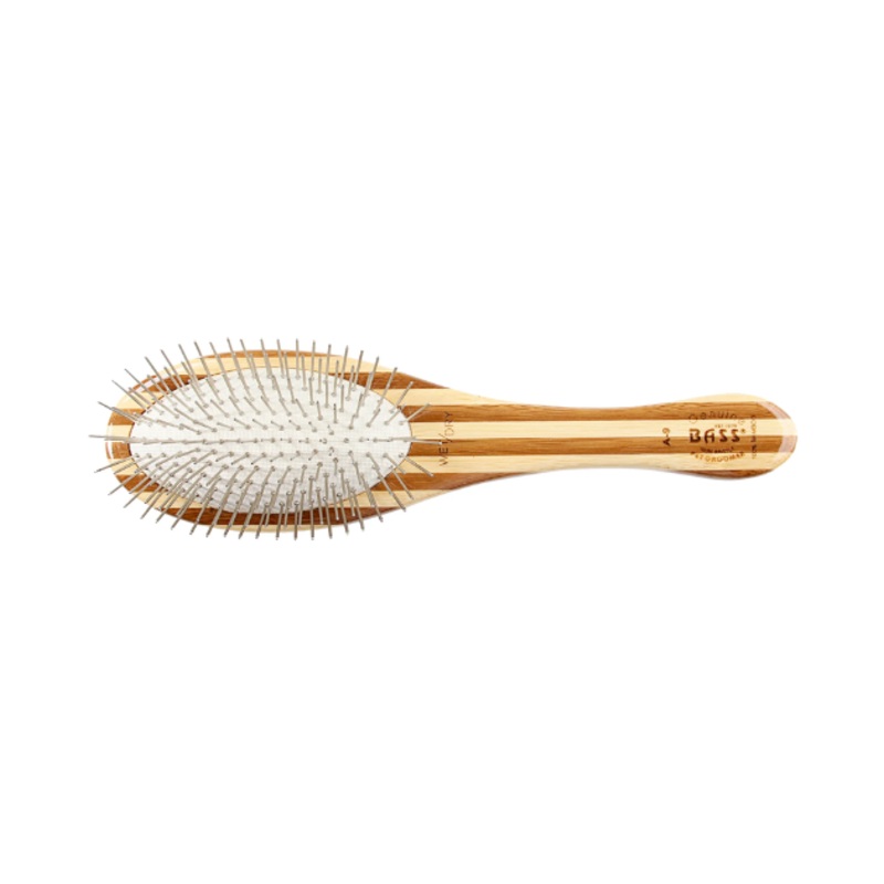 Bass Style & Detangle Pet Brush (Striped or Dark Finish)