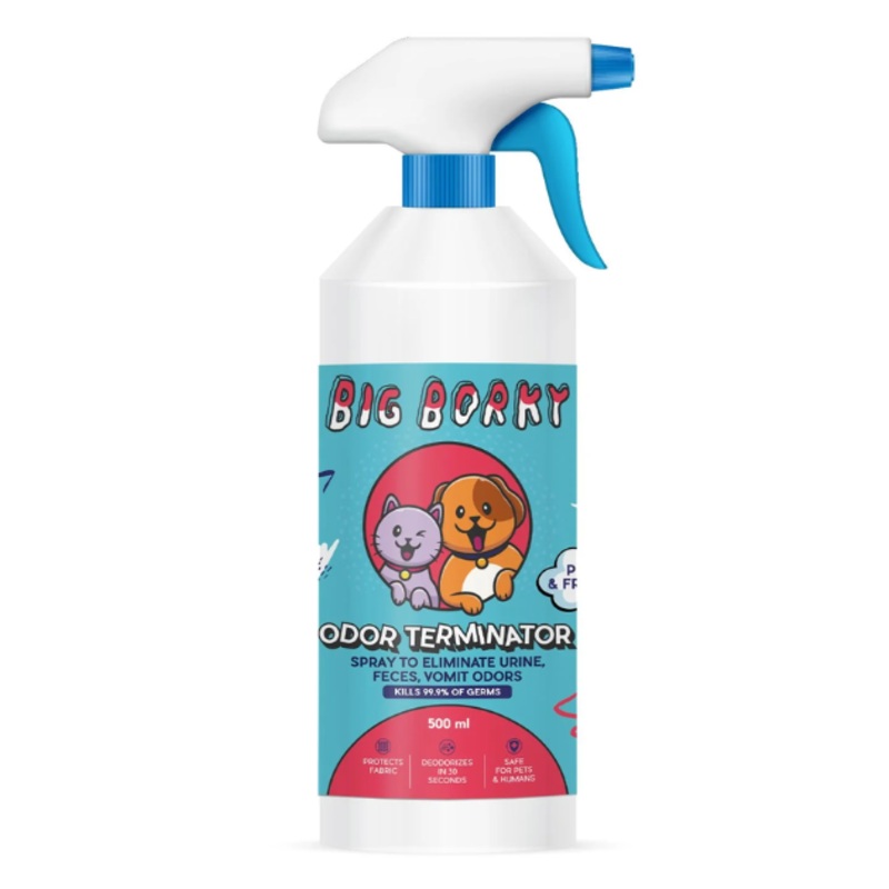 Big Borky Pear & Freesia Scented All Surfaces Multi-Purpose Odor Terminator Spray (Eliminates Urine, Feces, Vomit Odor)