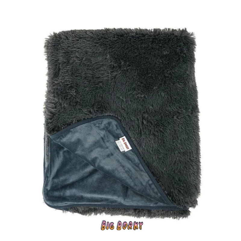 Big Borky Waterproof & Machine Washable Anti-Anxiety Throw Blanket (Grey)