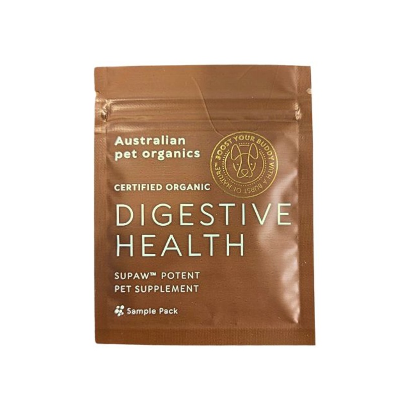 GIFT WITH PURCHASE >$120: Australian pet organics (Digestive Health) Certified Organic Supplements for Dogs (1 x Trial Pack)