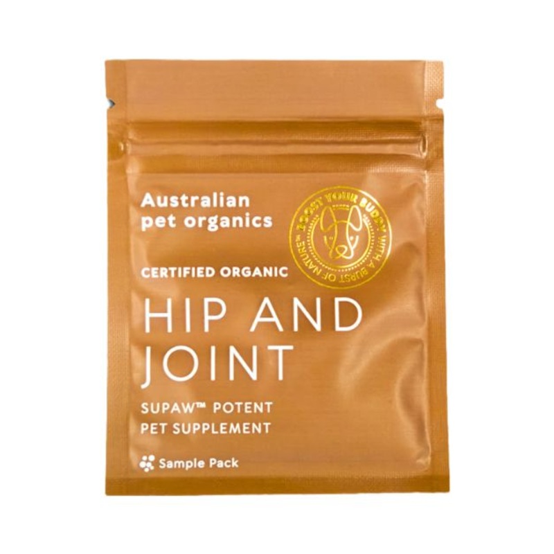 GIFT WITH PURCHASE >$120: Australian pet organics (Hip & Joint) Certified Organic Supplements for Dogs (1 x Trial Pack)