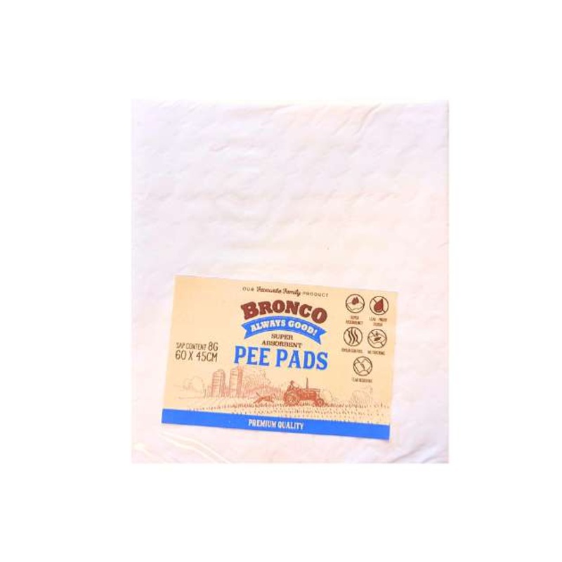 GIFT WITH PURCHASE >$120: Bronco Super Absorbent Pee Pads For Dogs (1 x Trial Pack)