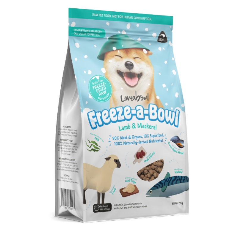 Loveabowl Freeze Dried Lamb & Mackerel Dry Dog Food
