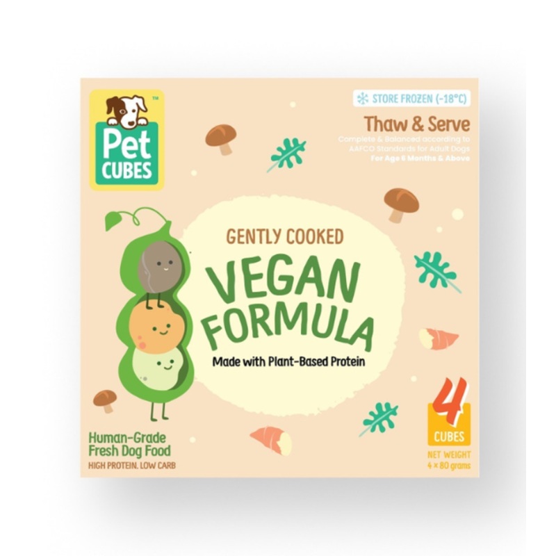PetCubes Cooked Dog Food (Vegan Formula)
