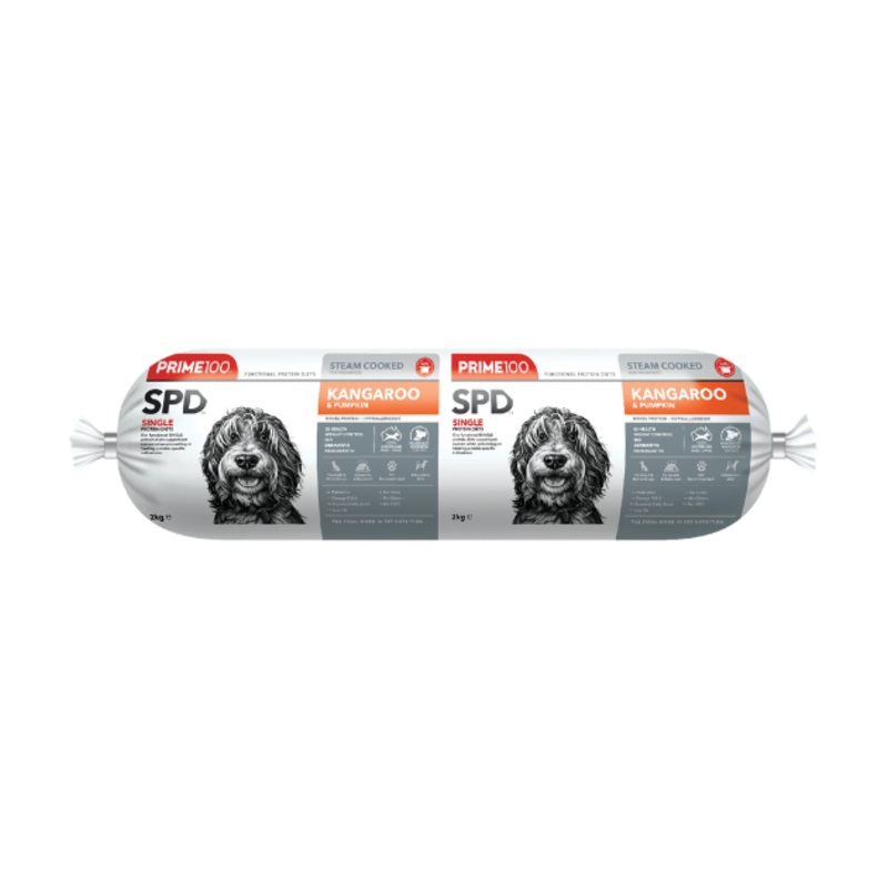 Prime100 SPD Limited Ingredients Steam Cooked Frozen Dog Food (Kangaroo & Pumpkin)