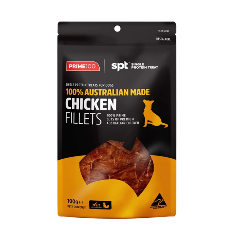 Prime100 SPT Single Protein Treats for Dogs (Chicken Fillets)