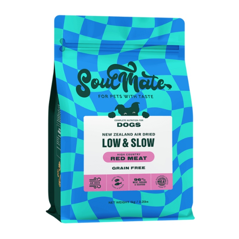 SoulMate LOW & SLOW Grain Free Air Dried Dog Food (High Country Red Meat)