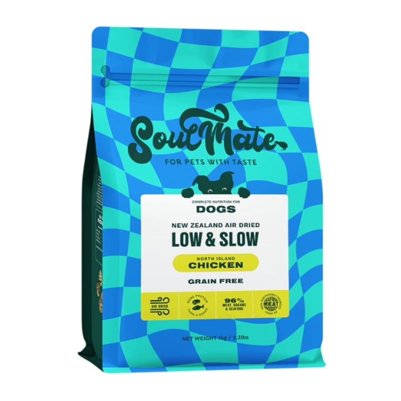 SoulMate LOW & SLOW Grain Free Air Dried Dog Food (North Island Chicken)