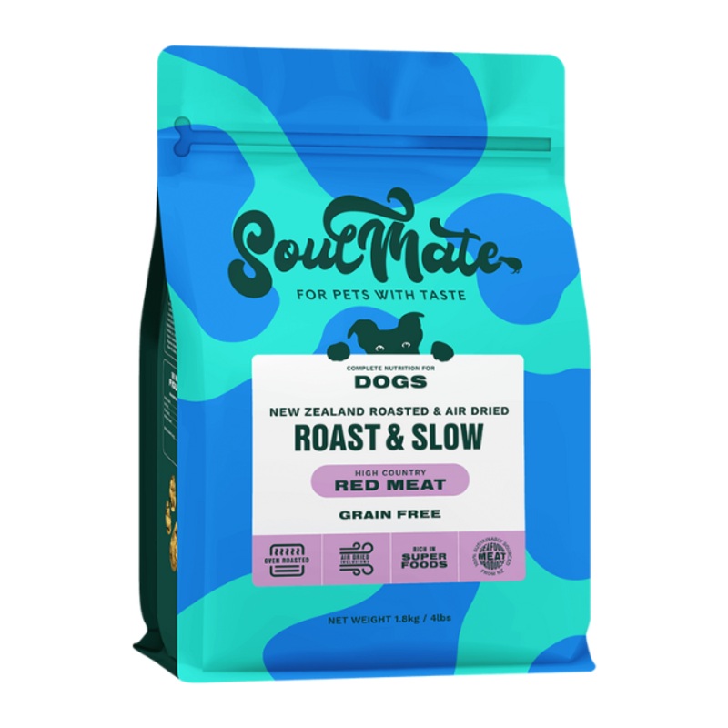 SoulMate ROAST & SLOW Grain Free Roasted & Air Dried Dog Food (High Country Red Meat)