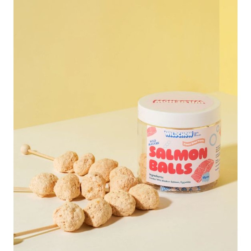 WildChow Freeze Dried Crunchy Salmon Balls Dog Treats
