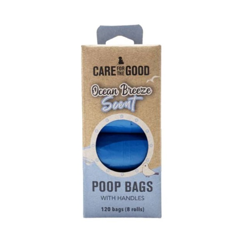Care For The Good Scented Poop Bags With Handles (Ocean Breeze)