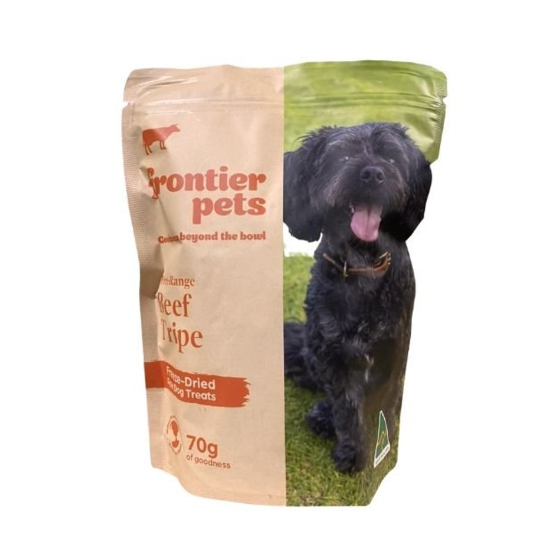 Frontier Pets Freeze Dried Raw Dog Treats (Beef Tripe Strips)